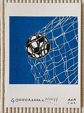 Limited edition Anastasia Inciardi Soccer GOAL Mini Print